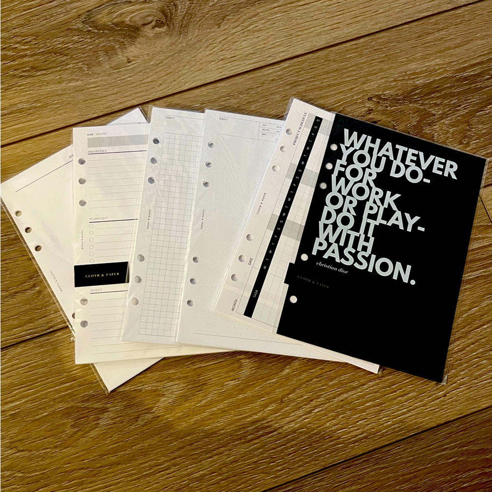 CLOTH & PAPER A6 Daily Planning Bundle. **NEW**